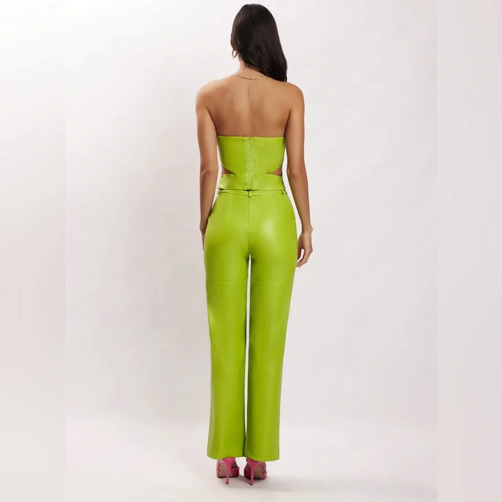 NWT Meshki Black Sima Faux Leather High Waisted Pants - Picture 13 of 14